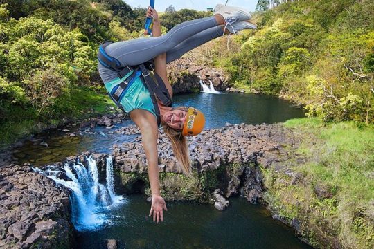 Big Island 9-Line Zipline Experience Plus Kayaking Tour