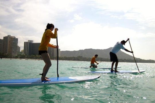 Private Group SUP Lessons by Waikiki Beachboys at the Royal