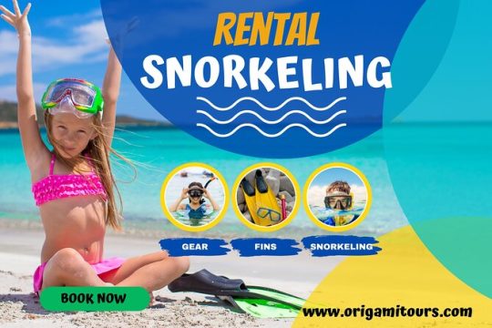 Origamitours | 24 Hour Rental Snorkeling Gear [Mask, Snorkel, Fins]