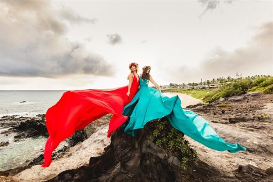 Original Maui Hi Flying Dress Private Pro Photoshoot Experience
