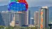 The parasailing was...